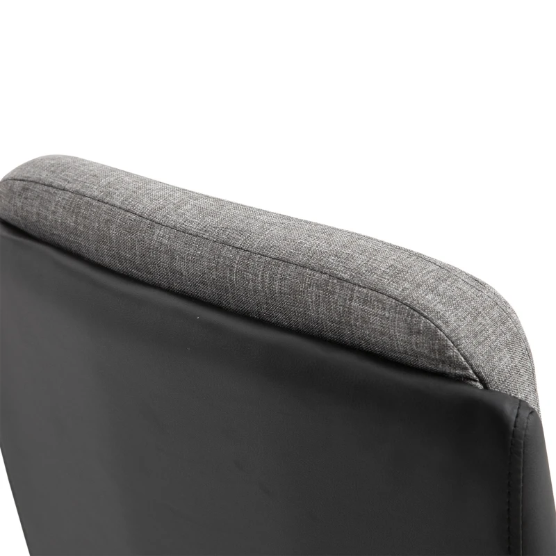 Vinsetto High Back Office Chair Computer Swivel Rolling Task Chair with Height Adjustable Comfortable with Armrests, Black/Deep Grey