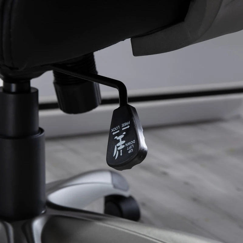 Vinsetto 4-Point Vibration Massage Executive Office Chair High Back Height Adjustable Padded Seat with Wheels, Black