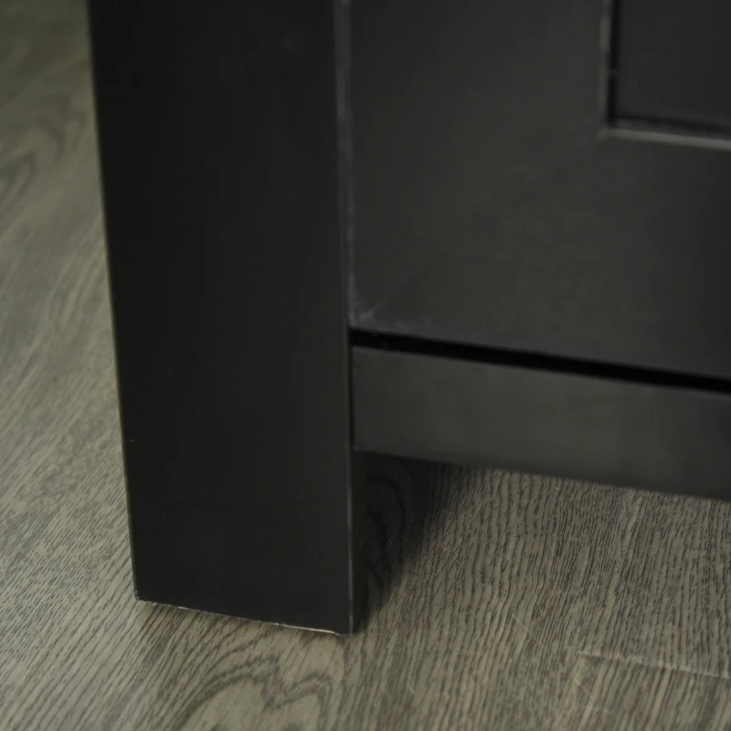 HOMCOM 71" Freestanding Kitchen Pantry Cabinet with Glass Door and Shelves, Tall Cupboard for Dining Room, Living Room, Black