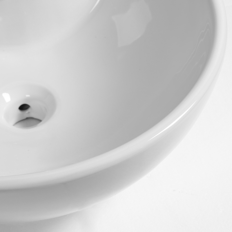 kleankin Porcelain Art Basin Above Counter Ceramic Bathroom Vessel Vanity Sink