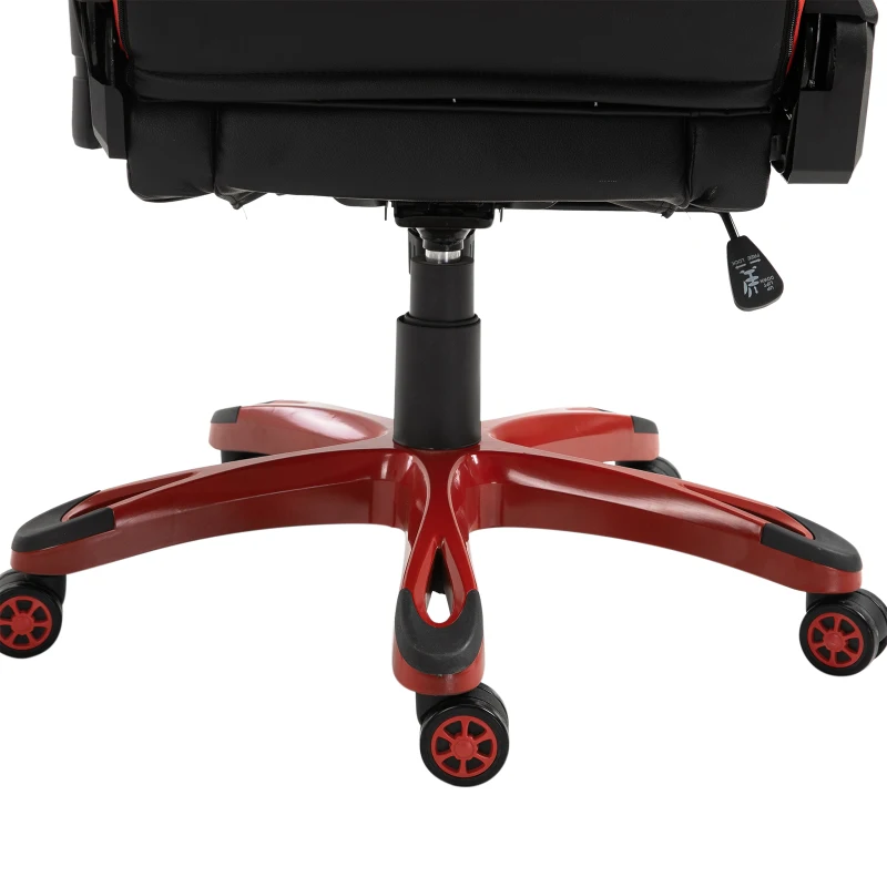 Vinsetto Ergonomic Gaming  Office Chair PU Leather Adjustable Padded Seat - Black Red