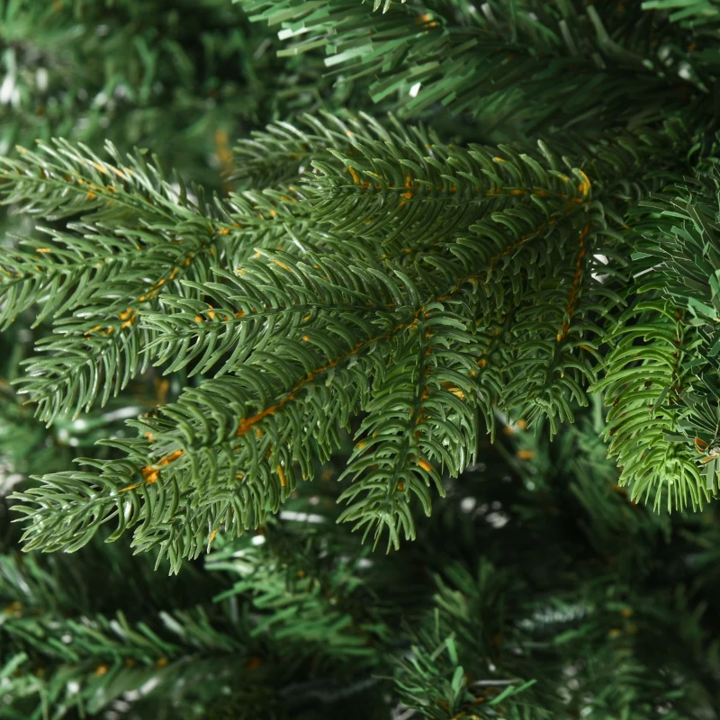 HOMCOM 7' Tall Unlit Spruce Artificial Christmas Tree with Realistic Branches, and 3368 Tips, Green