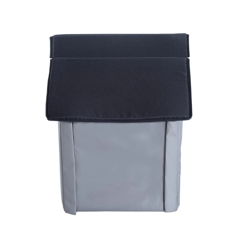 PawHut Double Heated Cat House Portable Indoor/Outdoor Kitty Shelter for Ferral Cat in Winter, Grey