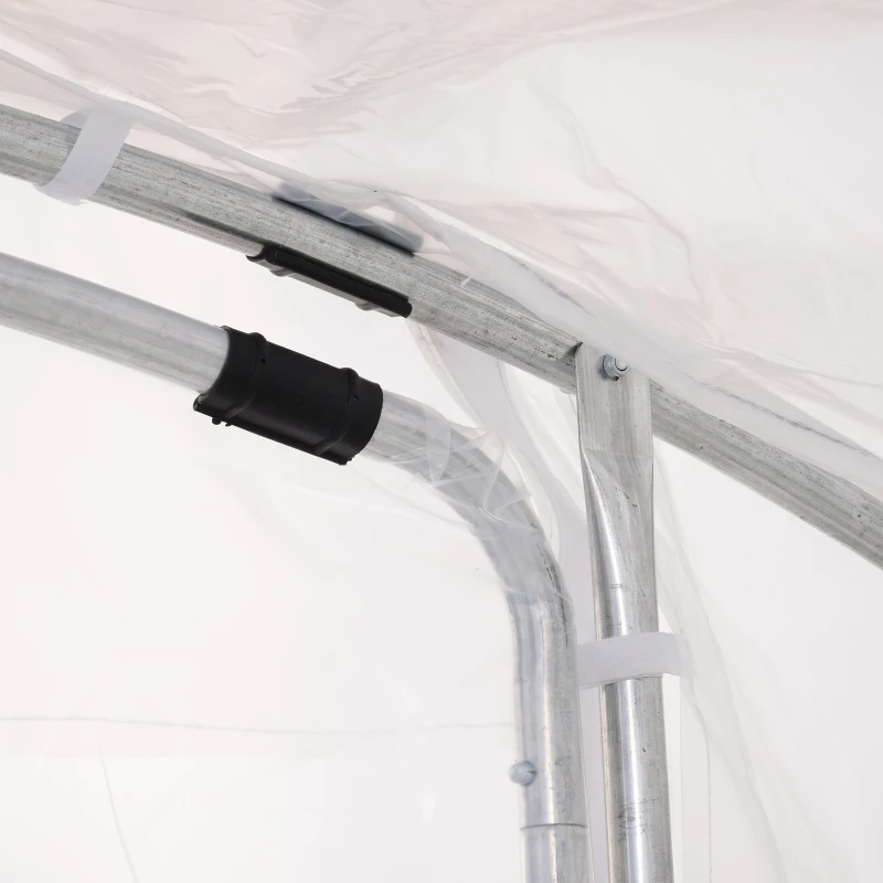 Outsunny Outdoor Portable Polytunnel Greenhouse w/ PE Cover Walk-In