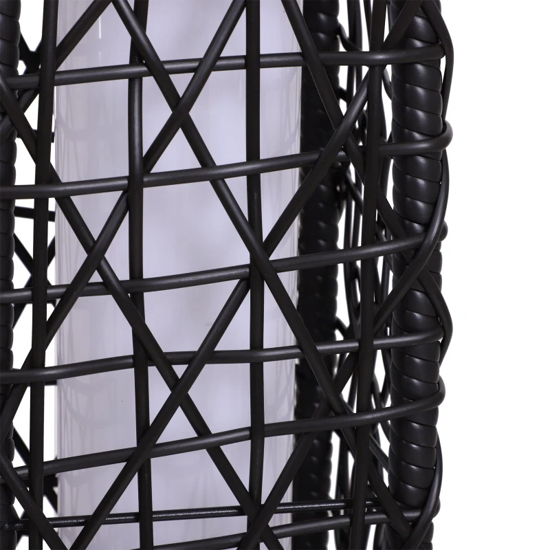 Outsunny Garden Solar Powered LED Rattan Floor Lamp Outdoor Decorative Deck Standing Lantern Yard Wicker Path Lights