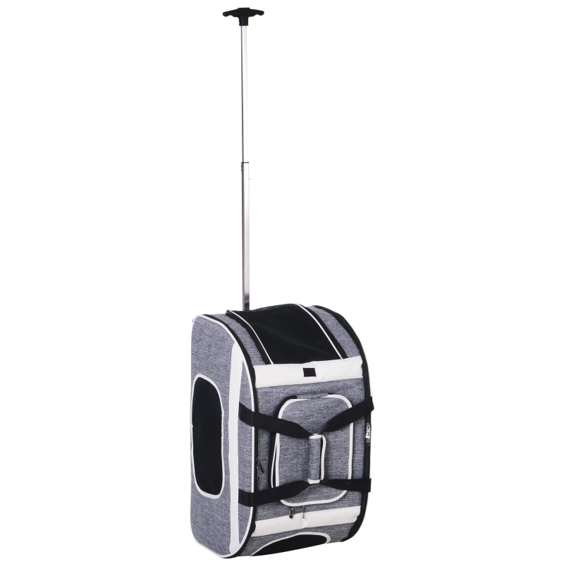 PawHut Pet Carriers Wheel Luggage Bag Outgoing Travel Multi-way to carry Portable