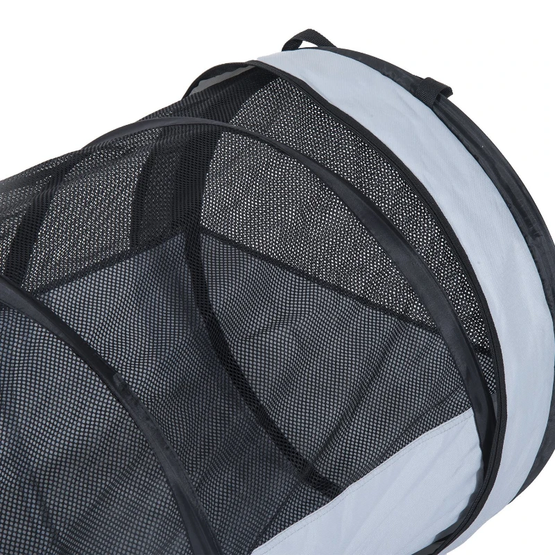 PawHut 24" x 47" Portable Pet Tube Car Travel Kennel Folding Cat Dog Safety Carrier