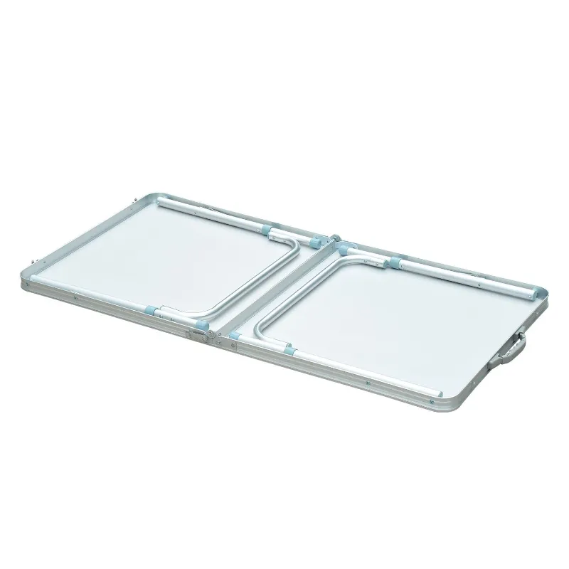 Outsunny 47" Aluminum Lightweight Portable Folding Easy Clean Camping Table with Carrying Handle