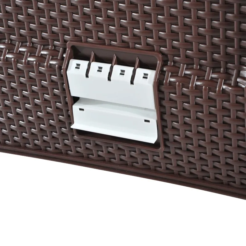 PawHut D31-002 Deluxe Cat Litter Pan, Coffee