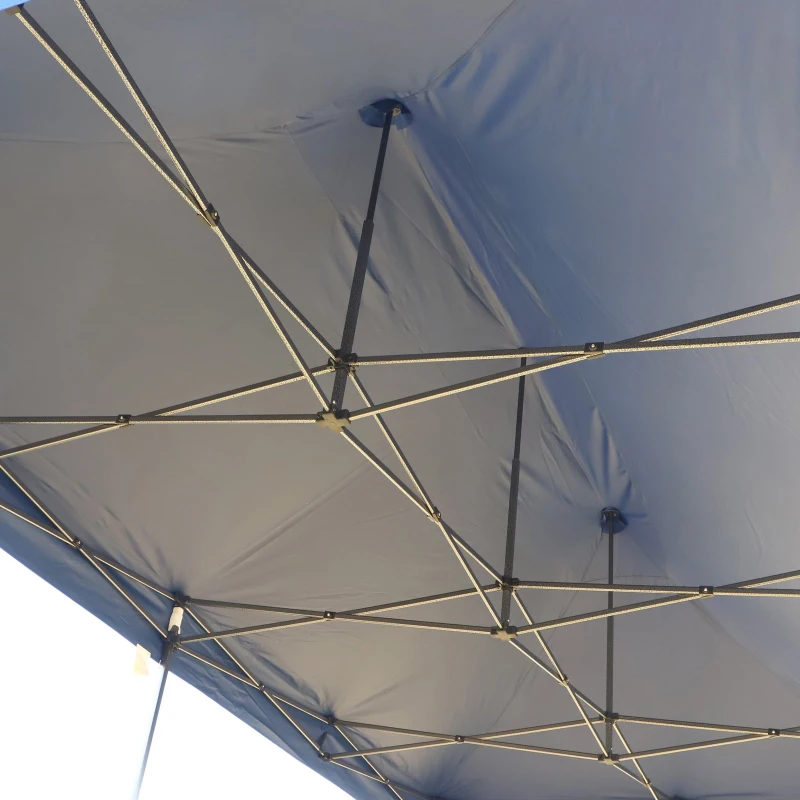 Outsunny 10' x 20' Pop Up Canopy Tent, Instant Sun Shelter, Tents for Parties, Height Adjustable, with Wheeled Carry Bag, for Outdoor, Garden, Patio, Dark Blue