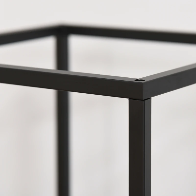 HOMCOM Modern Floor Lamp, 3-Light Freestanding Lamp for Living Room, Bedroom, and Office, Black