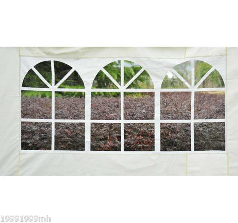 Outsunny 10’x20’ Pop Up Party Tent Outdoor Patio Instant Wedding Canopy Shelter with 4 Side Walls (Cream Grey)