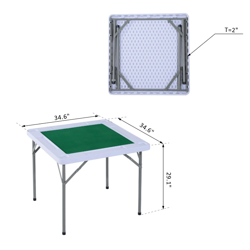 HOMCOM Folding Card Table Card Table