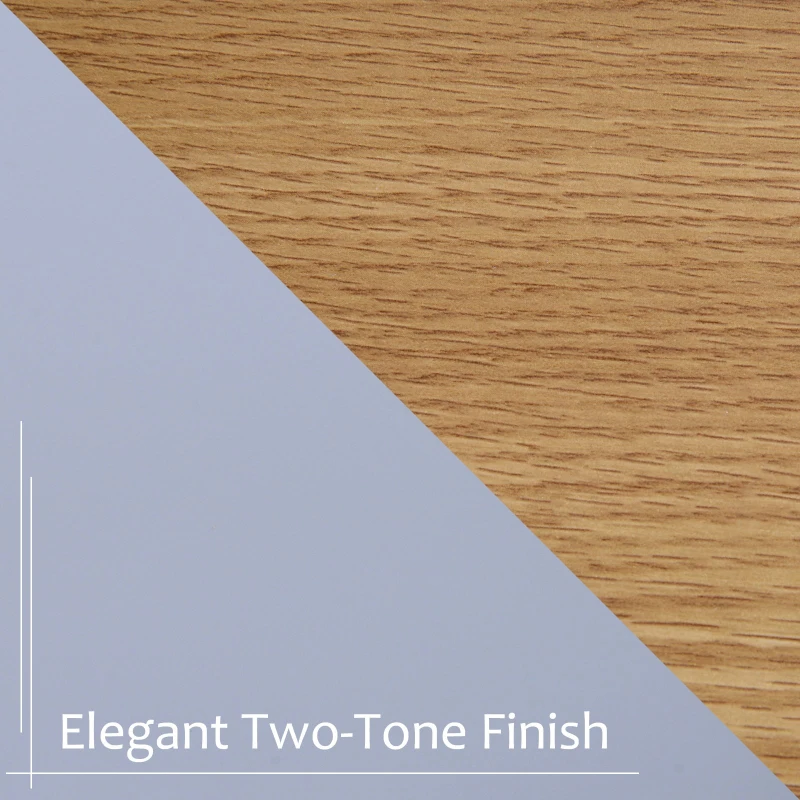 HOMCOM 2 Tier Rustic Style Rectangular Living Room Coffee Table Cocktail Desk