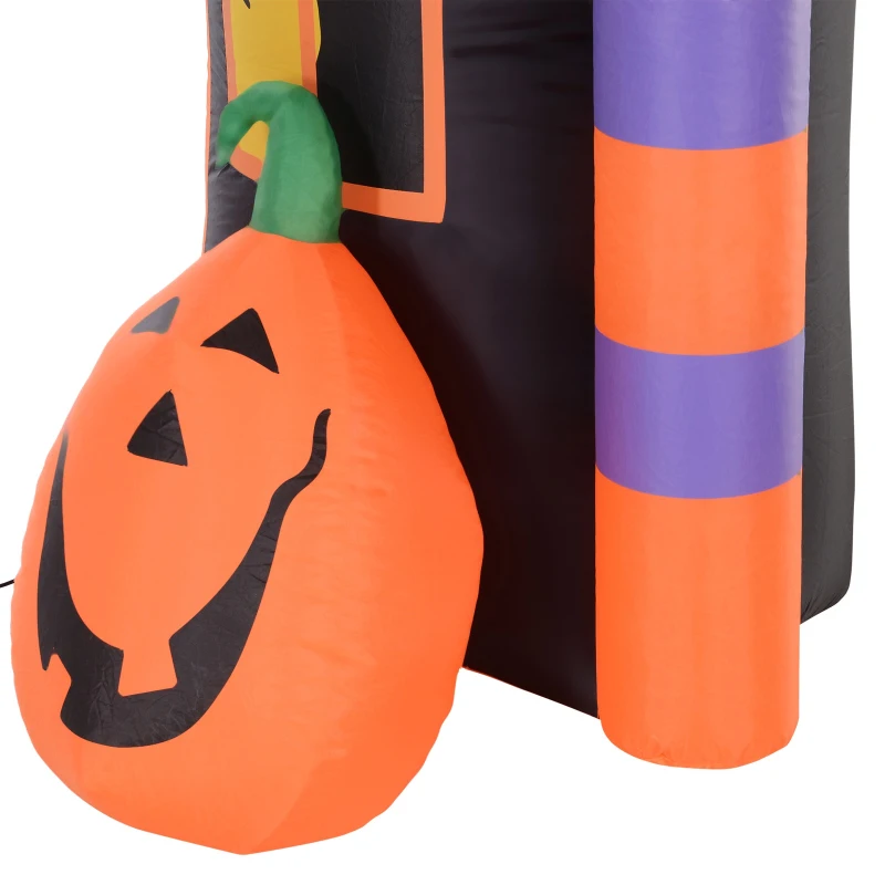 HOMCOM 10’ Halloween Inflatable Archway Indoor Outdoor Decoration - Frankenstein Haunted House