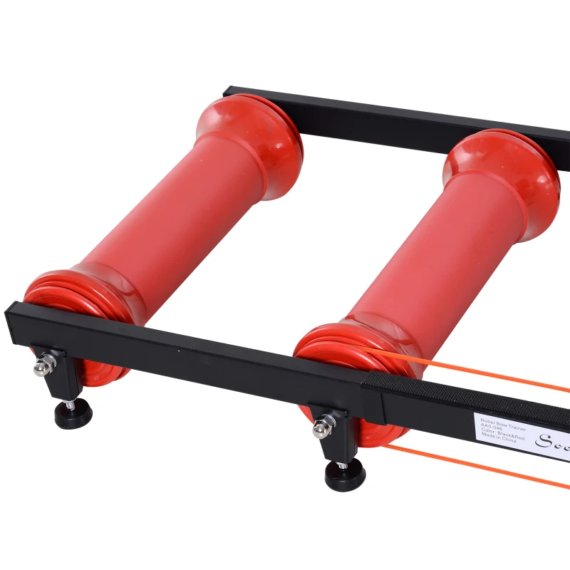Soozier Bike Roller Adjustable Trainer Indoor Fitness Cycling Parabolic Roller Bike Trainer Portable Bike Exercise - Red