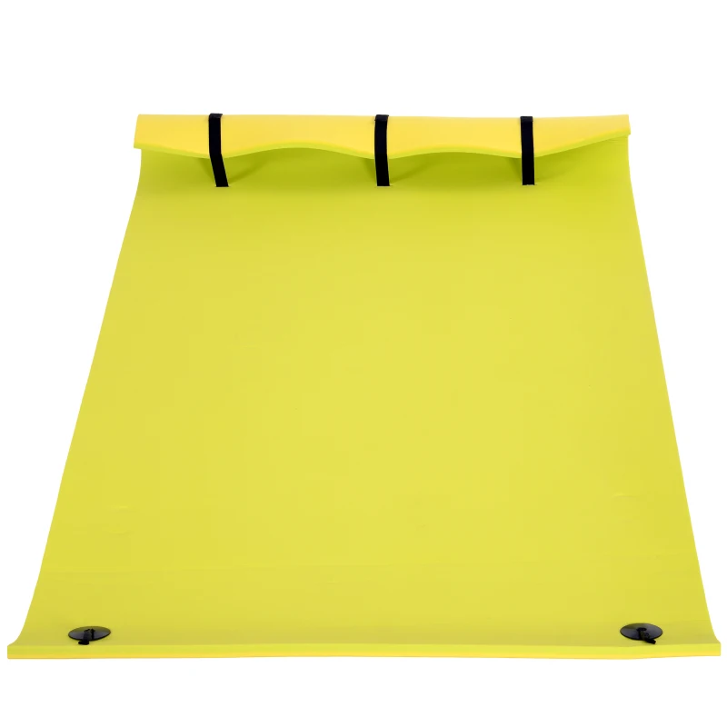 Soozier 10' x 5' ft Roll-Up Pool Float Pad for Lakes, Oceans & Pools, Water Mat for Relaxing & Recreation - Yellow