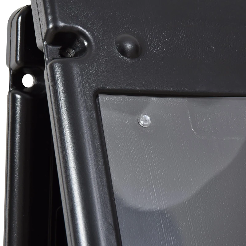 Vinsetto 22" x 28" Plastic Folding A-Frame Sandwich Board Sidewalk Sign with Weighted Tank & Weatherproof Design, Black