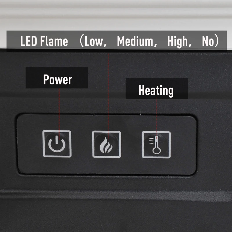 HOMCOM 31" W x 24.5" H Electric Fireplace Mantel TV Stand, Media Console Center Cabinet with Remote Control, White