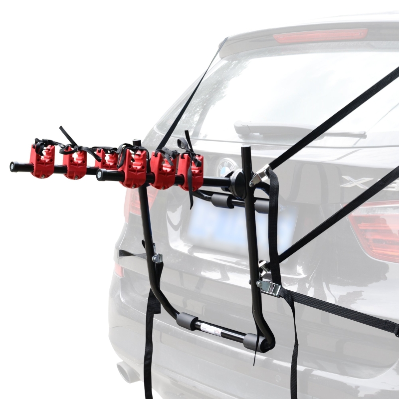 Car Racks Deluxe 3 Bike Trunk Mount Rack Foldable Universal