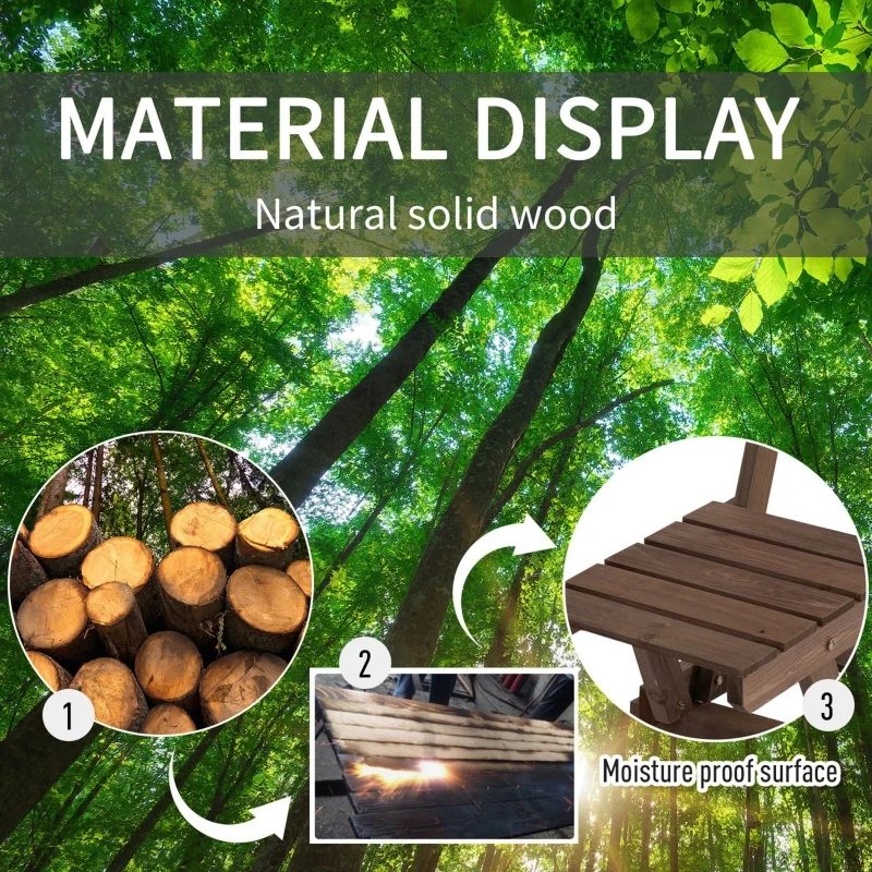 Outsunny 57'' x 14'' x 41'' 4 Tier Wooden Plant Shelf with Wheels Rolling Plant Pots Holder Stand Indoor Outdoor