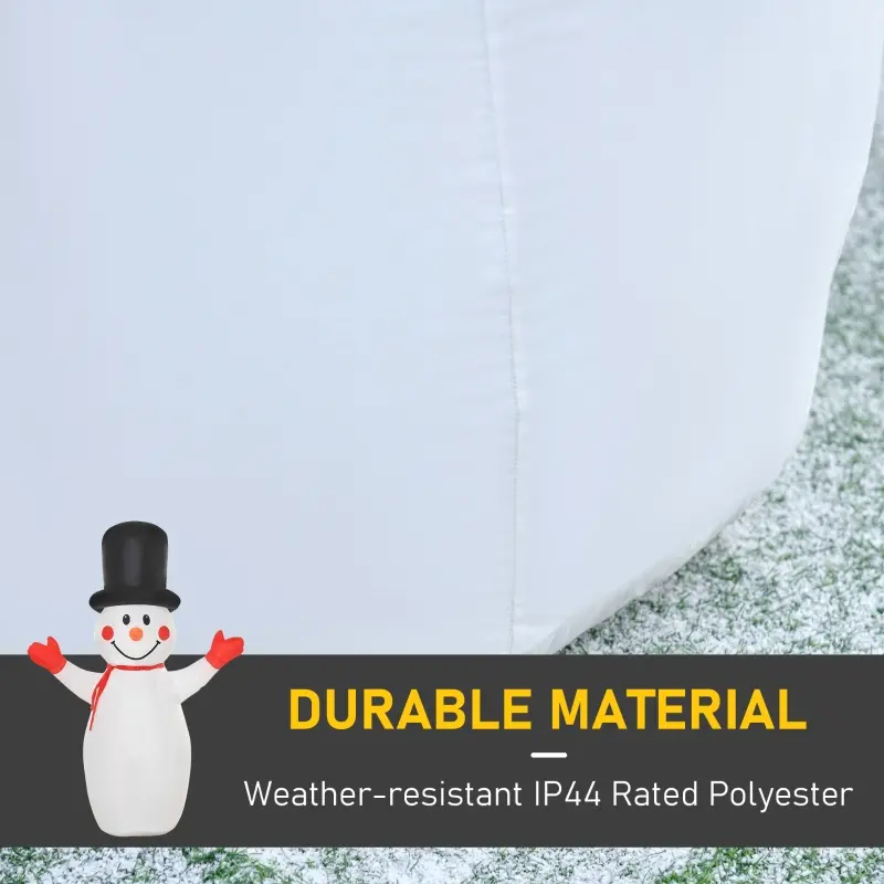 HOMCOM 6ft Christmas Inflatables Outdoor Decorations Glowing Snowman, Blow-Up Yard Christmas Decor with LED Lights Display