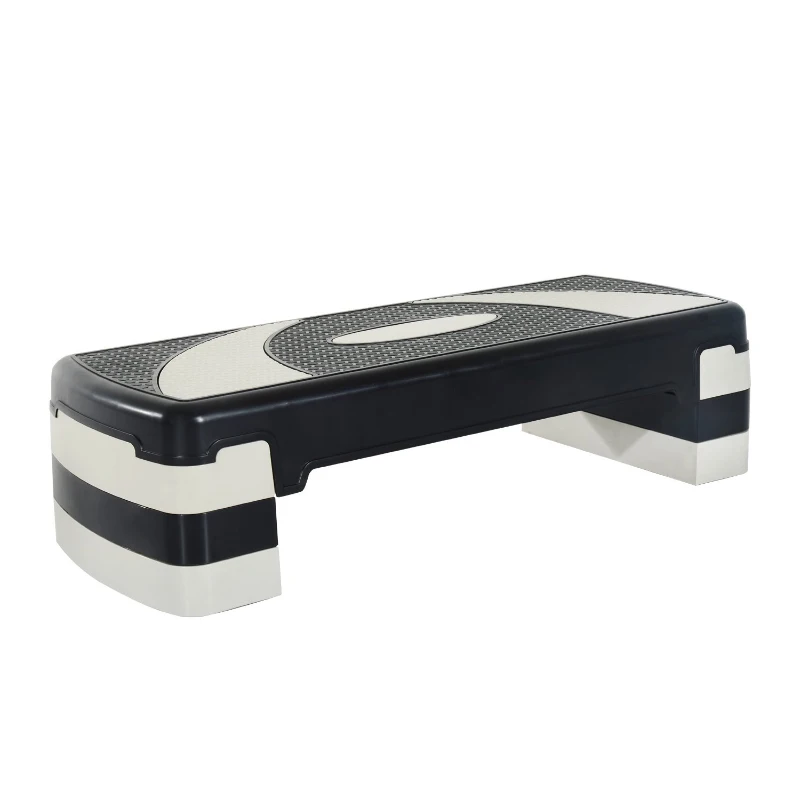 Soozier Adjustable Aerobic Stepper Step Exercise Trainer Workout Fitness Yoga Risers 4"-6"-8" (Grey)