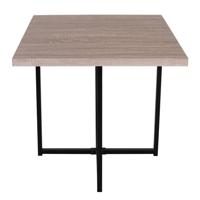 HOMCOM 5 Piece Dining Table Set, Square Kitchen Table Set With Stools for Small Space, Breakfast Nook, Natural Wood