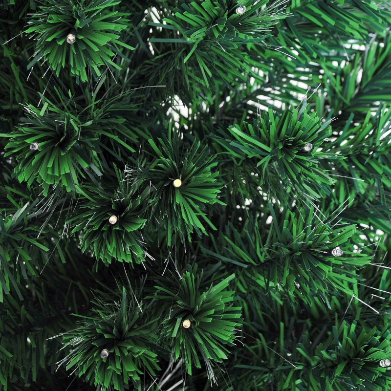 HOMCOM 7ft Tall Pre-Lit Artificial Fiber Optic LED Lighted Christmas Tree