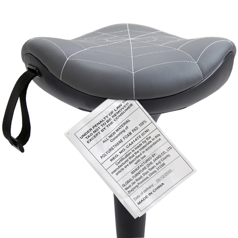 Vinsetto Lift Wobble Stool Standing Chair with 360° Swivel, Tilting Balance Chair with Adjustable Height and Saddle Seat for Active Learning Sitting, Grey