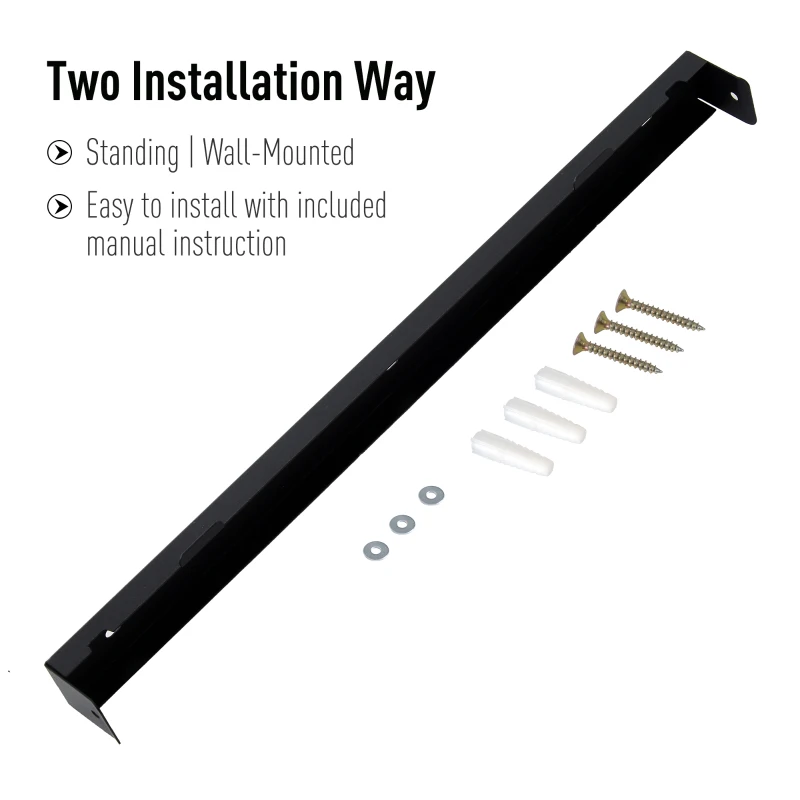 HOMCOM Wall Mounted / Free Standing Electric Fireplace 750W/1500W Black