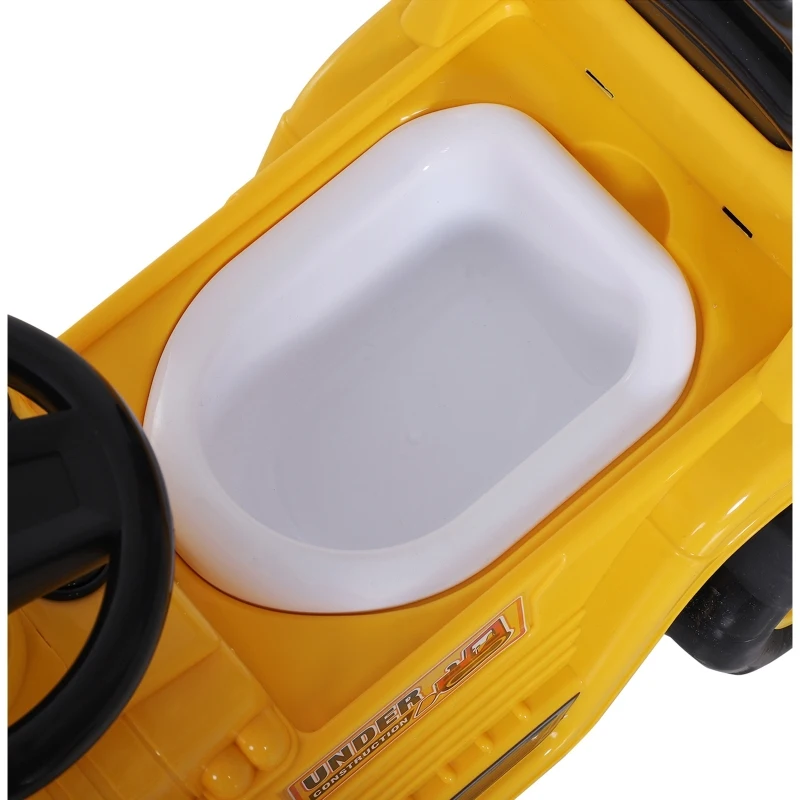 HOMCOM 3 in 1 Ride On Toy Bulldozer Digger Tractor Pulling Cart Pretend Play Construction Truck