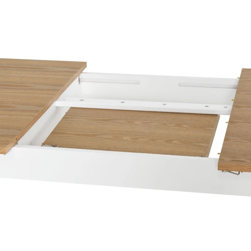 HomCom Expandable Folding Kitchen Dining Table with Elegant Natural Wood Design & Sturdy Construction - Natural