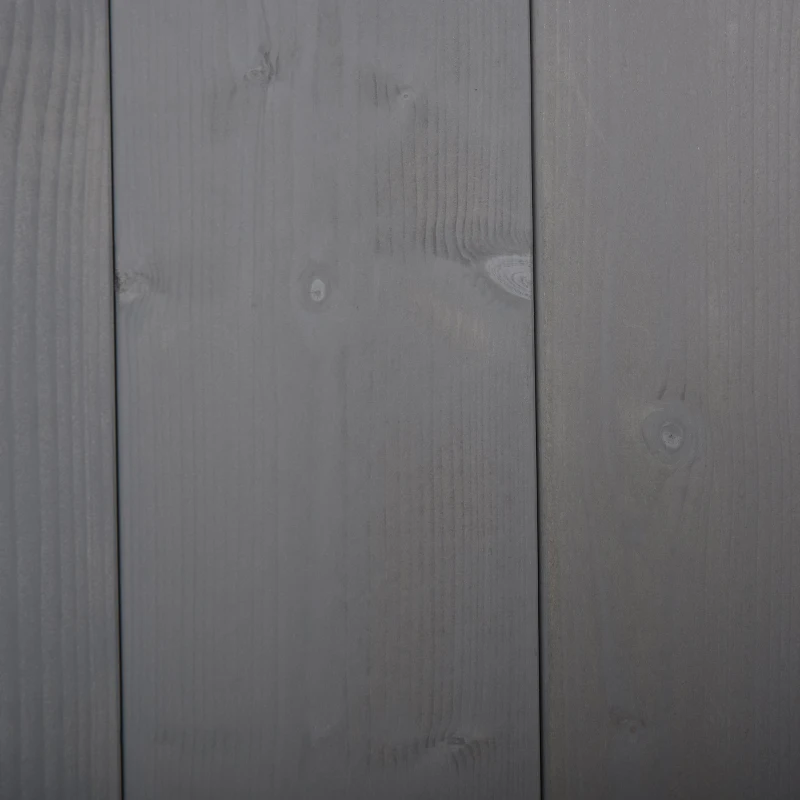 HOMCOM 7' H x 3' W Sturdy Sliding Barn Door, Unfinished Solid Spruce Wood Frame with Pre-Drilled Holes, Grey