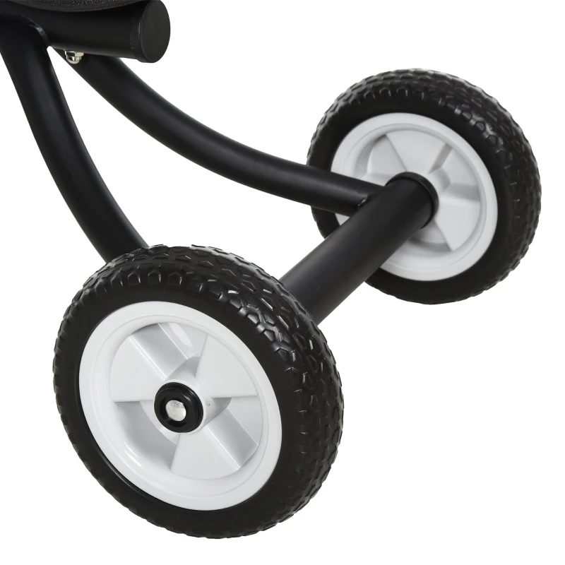 Qaba 3 Wheel Kids Tricycle Toddler Walking Trikes with Adjustable Seat for 3-6 Years old Boys & Girls Black