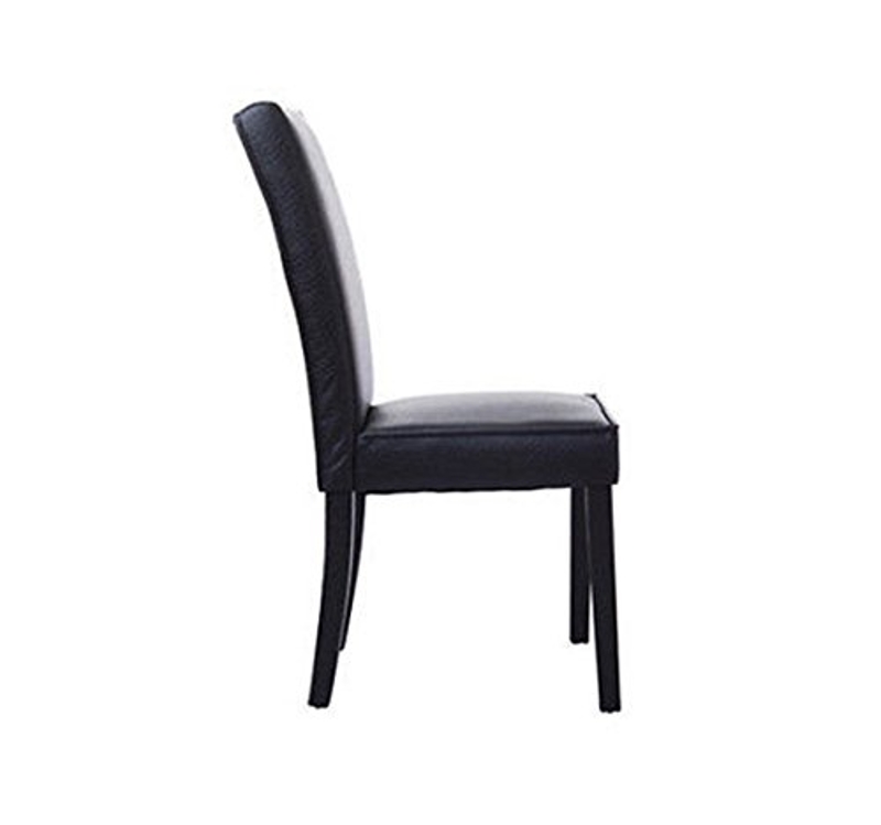HOMCOM High Back Faux Leather Kitchen & Dining Chair Dinner Seat Black