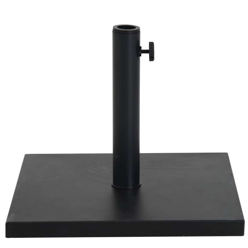 Outsunny Square Parasol Base Heavy Duty Umbrella Holder Black