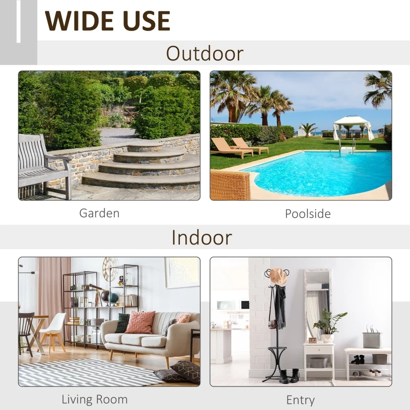 Outsunny Folding Side Table Portable Outdoor Square Table Quik-Fold All Wood Structure for Beach Camping Picnics Natural Wood Color