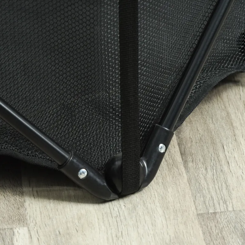 PawHut Folding Portable Pet Playpen Soft Dog Cat Puppy Exercise Kennel Pen Crate with Carrying Bag Indoor Outdoor Black