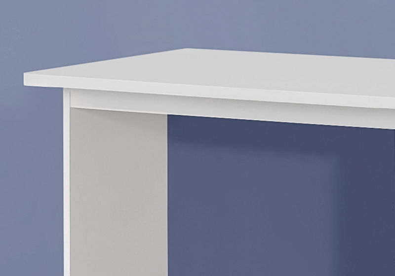 Monarch 32" Modern Wood Juvenile Computer Desk with Storage Shelves - White