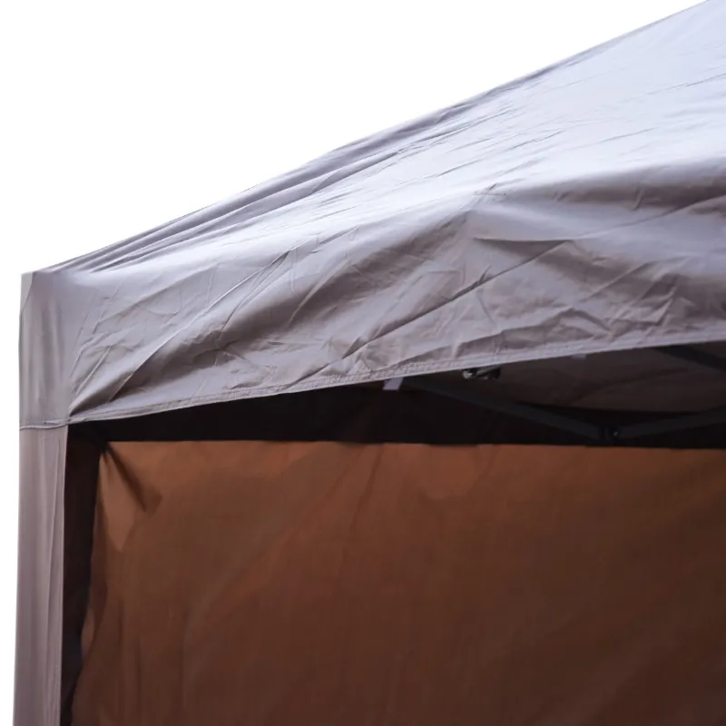 Outsunny 10' x 20' Pop Up Canopy Tent with 4 Sidewalls, Heavy Duty Tents for Parties, Outdoor Instant Gazebo with Carry Bag, for Outdoor, Garden, Patio, Coffee