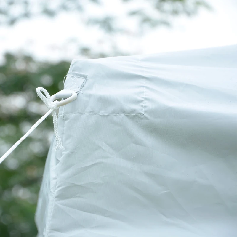 Outsunny 10x10ft Pop Up Tent Outdoor Canopy Event Sunshade Shelter w/ Slant Leg and Carrying Bag White