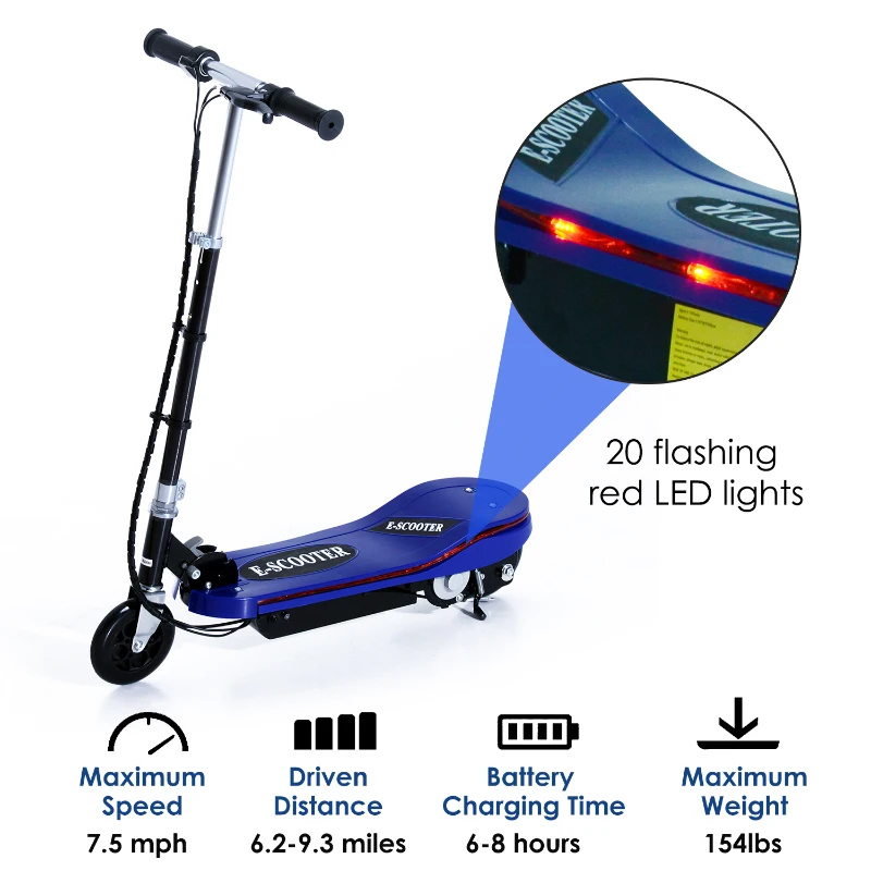 Qaba Electric Scooter Folding High Speed 24V 4.5AH Blue