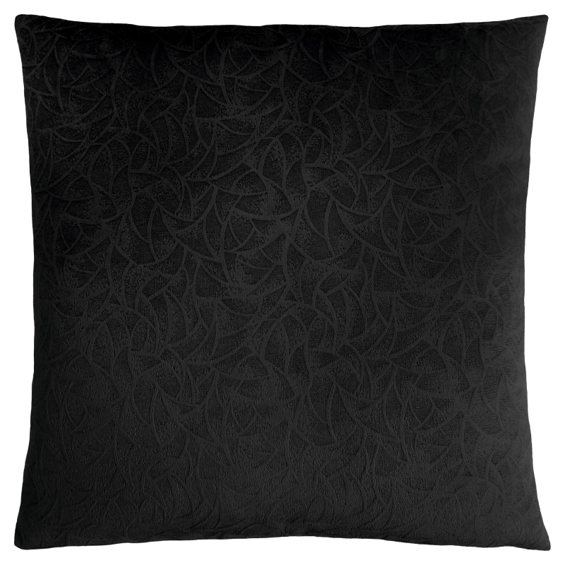Monarch 18" x 18" Floral Velvet Decorative Throw Pillow (1 pc) - Black