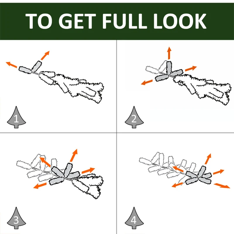 HOMCOM 9FT Pre-Lit Christmas Garland Decoration Artificial Greenery w/ Pine Cone  Ball