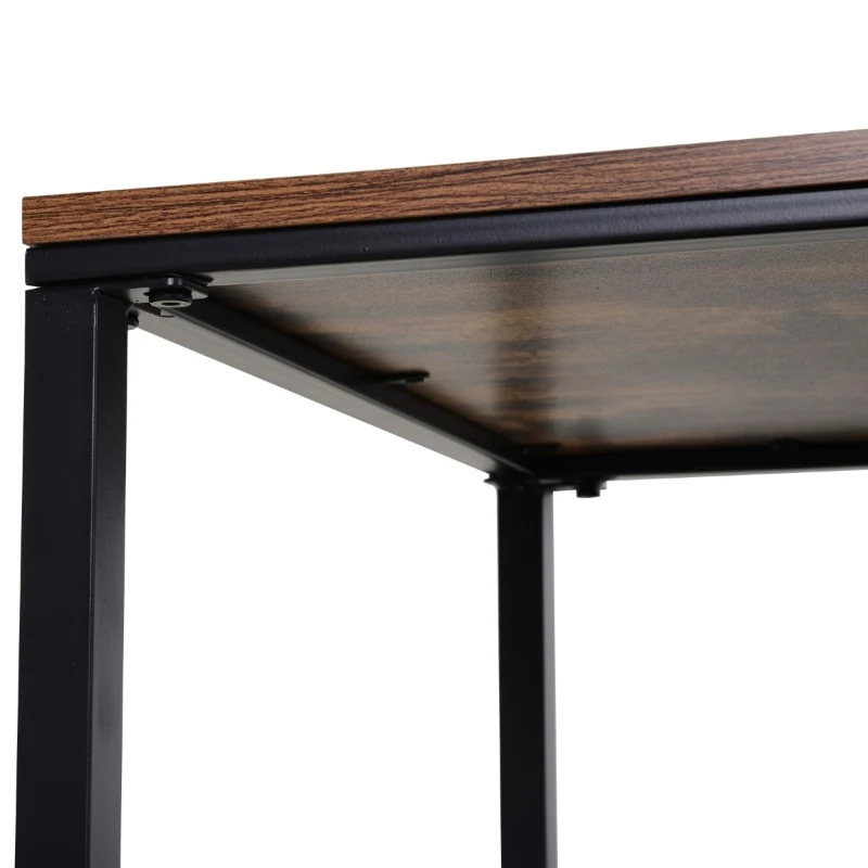 HOMCOM 47" Modern/Industrial Computer Writing Desk with 2 Storage Shelves for Home Office, Study, or Game Room