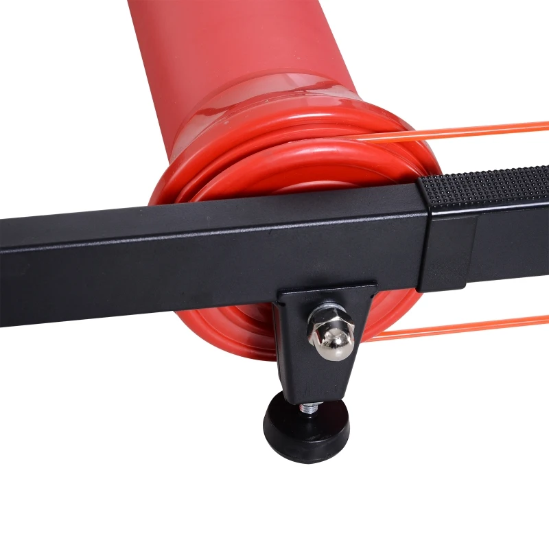 Soozier Bike Roller Adjustable Trainer Indoor Fitness Cycling Parabolic Roller Bike Trainer Portable Bike Exercise - Red