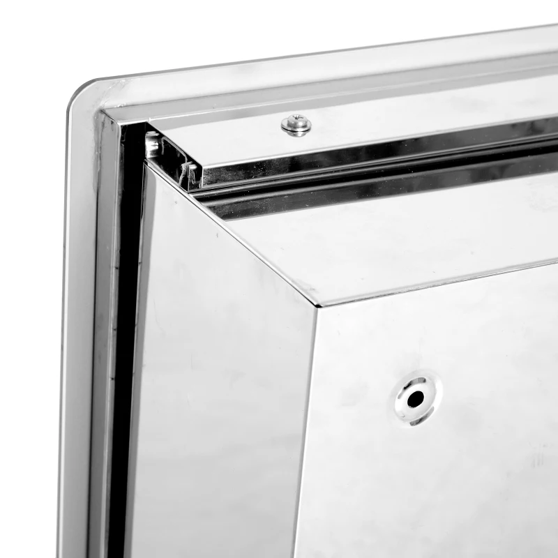 HOMCOM 30" LED Illuminated Wall Mirror Medicine Cabinet Bathroom Sliding Door Vertical Stainess Steel