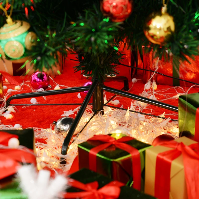 HOMCOM 7ft Tall Pre-Lit Artificial Fiber Optic LED Lighted Christmas Tree