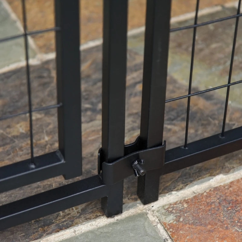 Pawhut 6' x 4' x 6' Large Outdoor Dog Kennel Galvanized Steel Fence with UV-Resistant Oxford Cloth Roof & Secure Lock